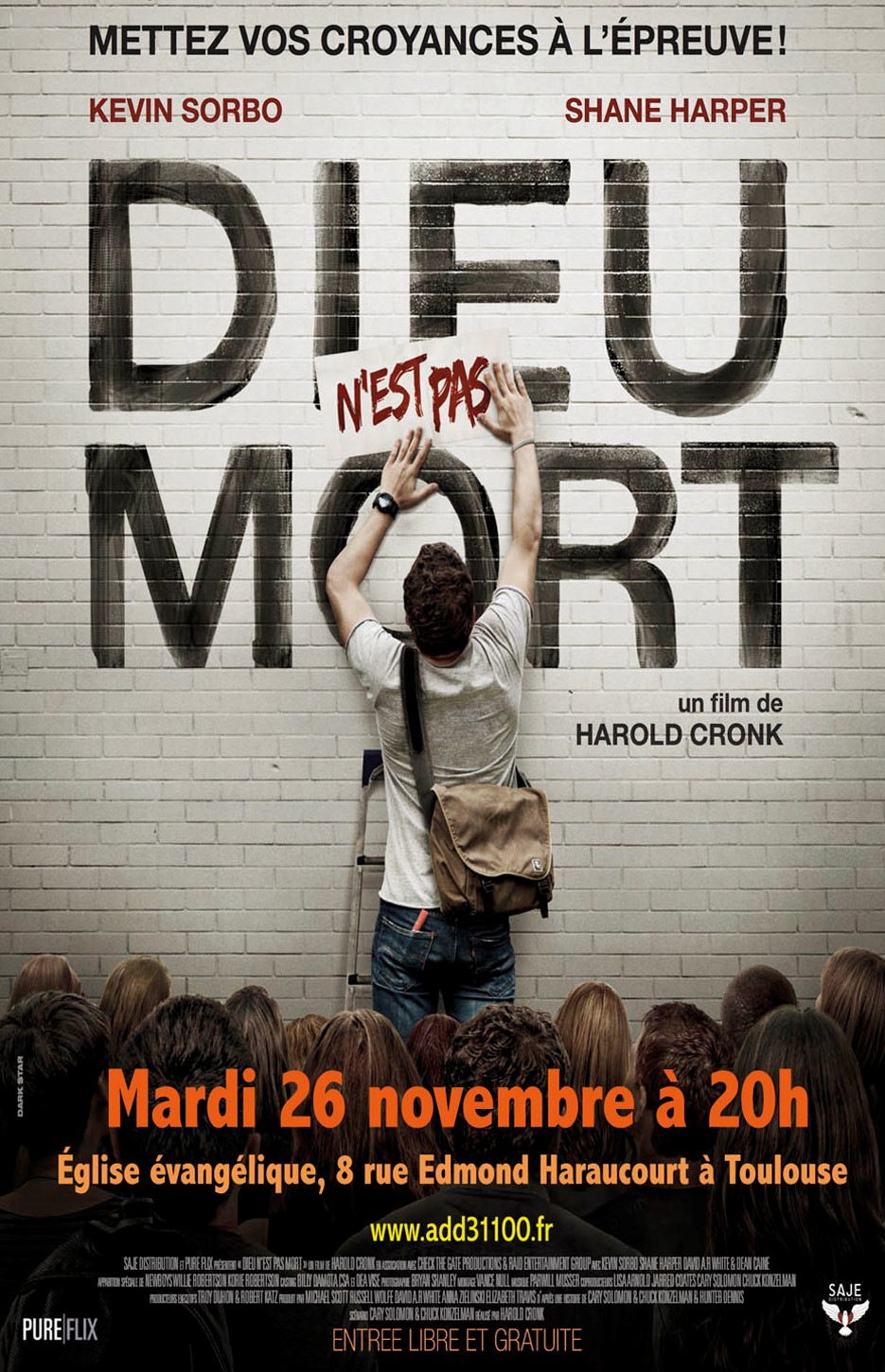 20:00 Film : Dieu n'est pas mort - Eglise évangélique de Toulouse Ouest
